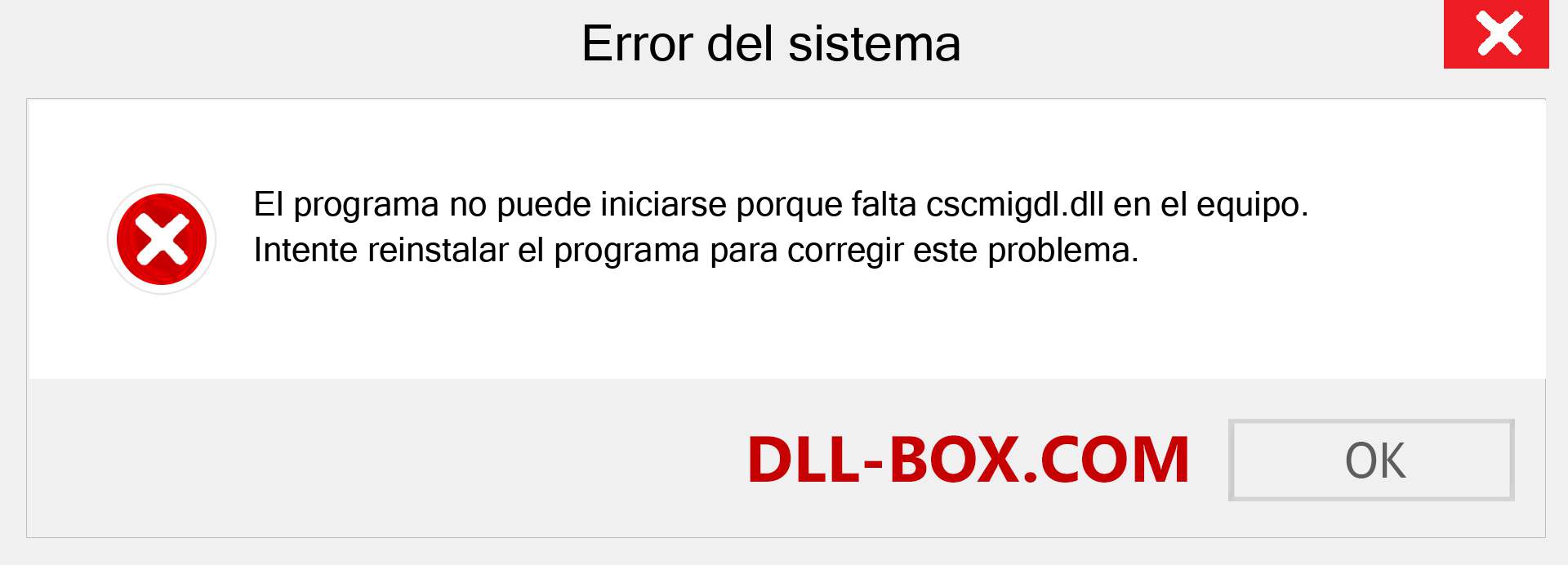 ¿Falta el archivo cscmigdl.dll ?. Descargar para Windows 7, 8, 10 - Corregir cscmigdl dll Missing Error en Windows, fotos, imágenes