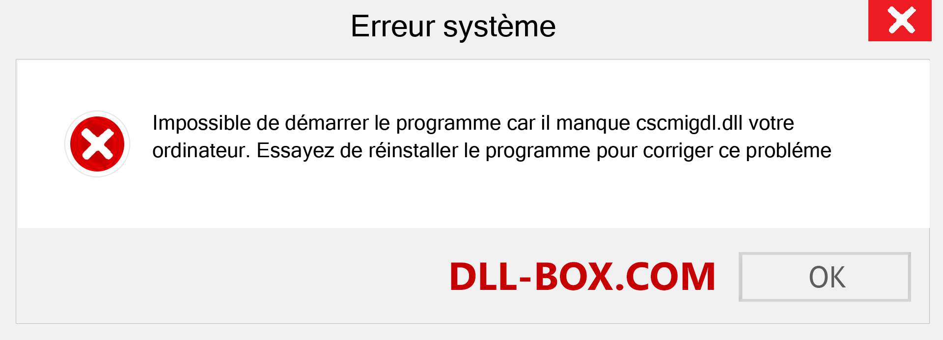 Le fichier cscmigdl.dll est manquant ?. Télécharger pour Windows 7, 8, 10 - Correction de l'erreur manquante cscmigdl dll sur Windows, photos, images